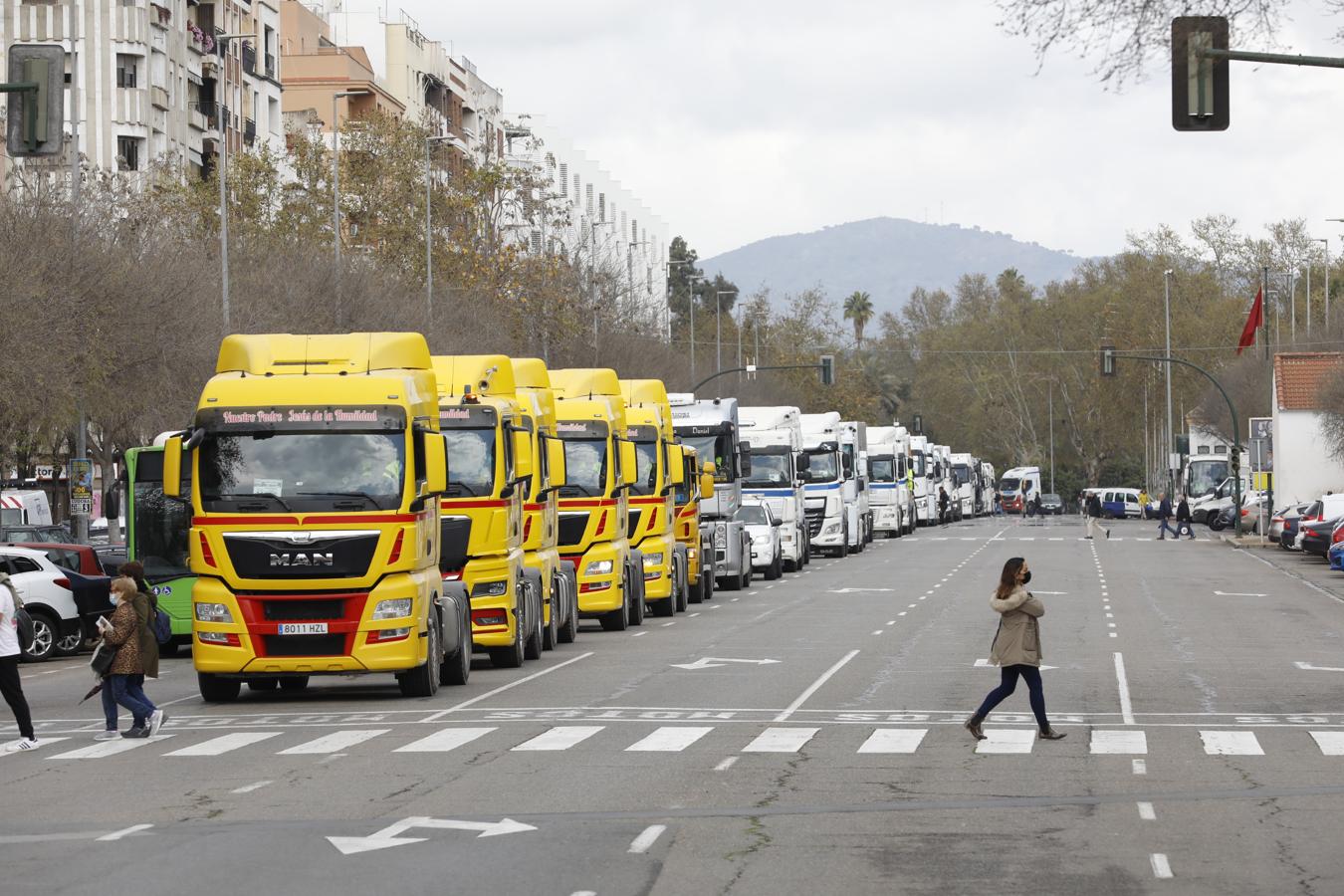 La protesta de los camioneros por el Centro de Córdoba, en imágenes