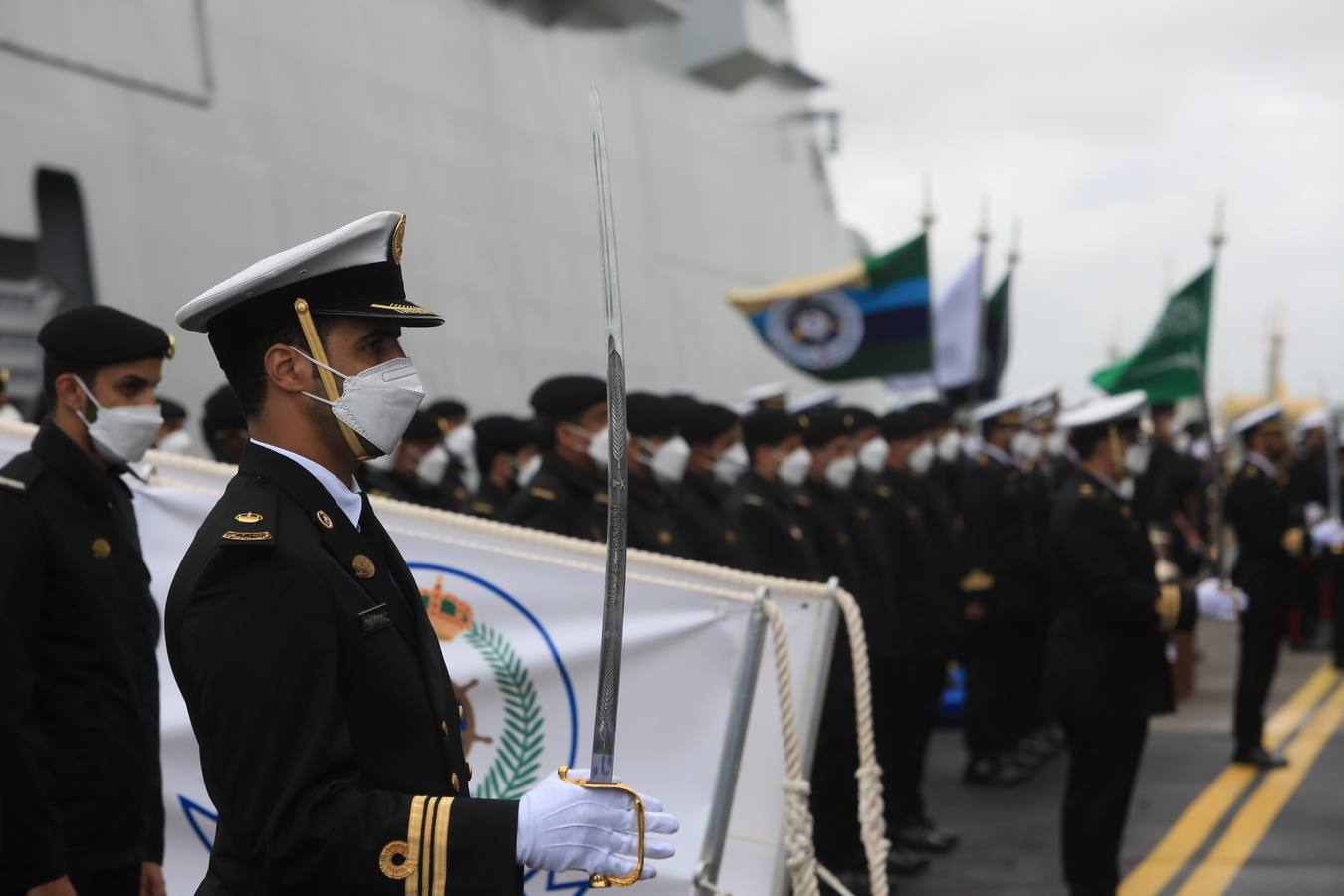 FOTOS: Así ha sido la entrega de la primera corbeta saudí en Navantia