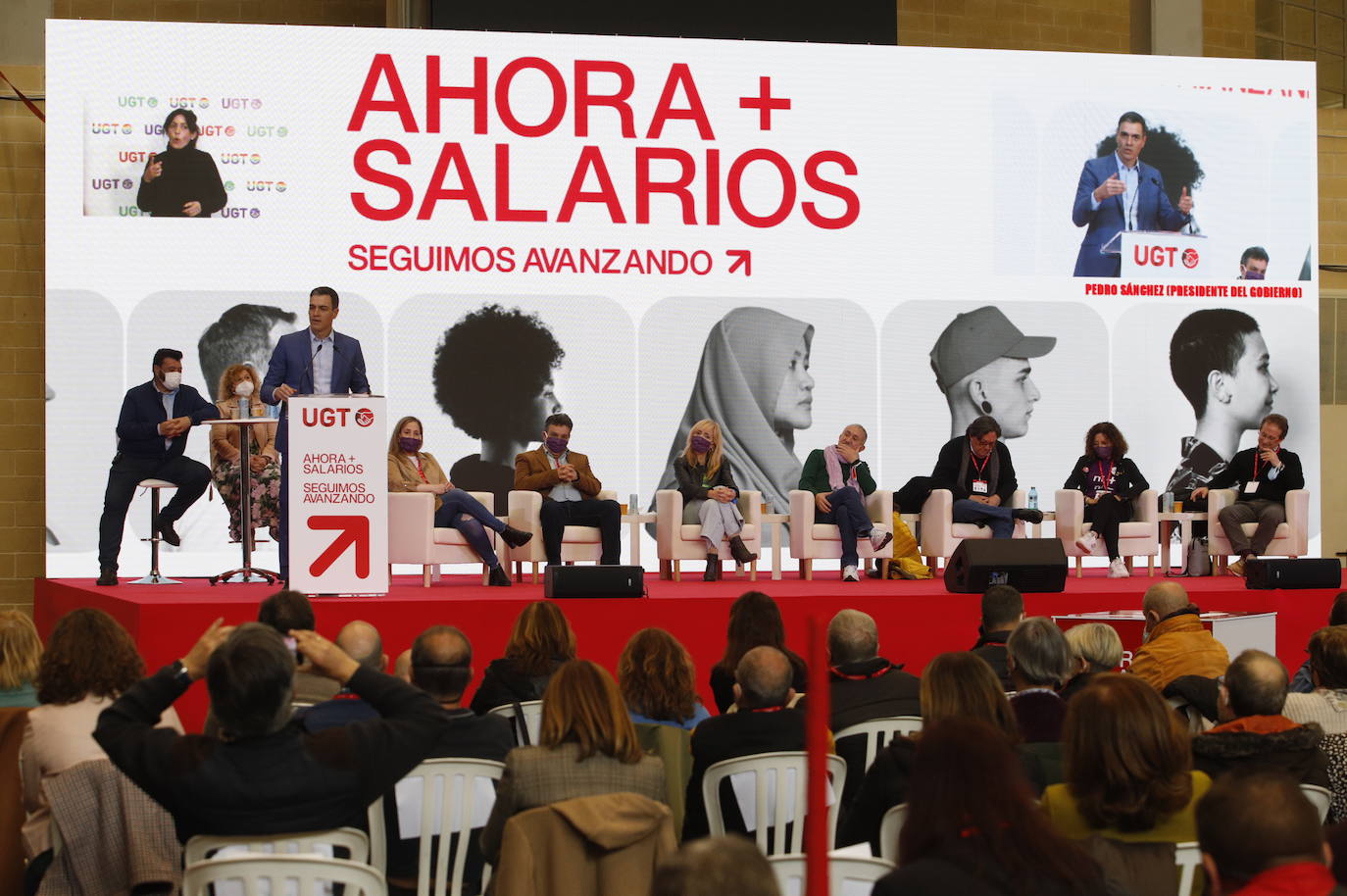 La presencia de Pedro Sánchez en la Asamblea de UGT en Córdoba, en imágenes