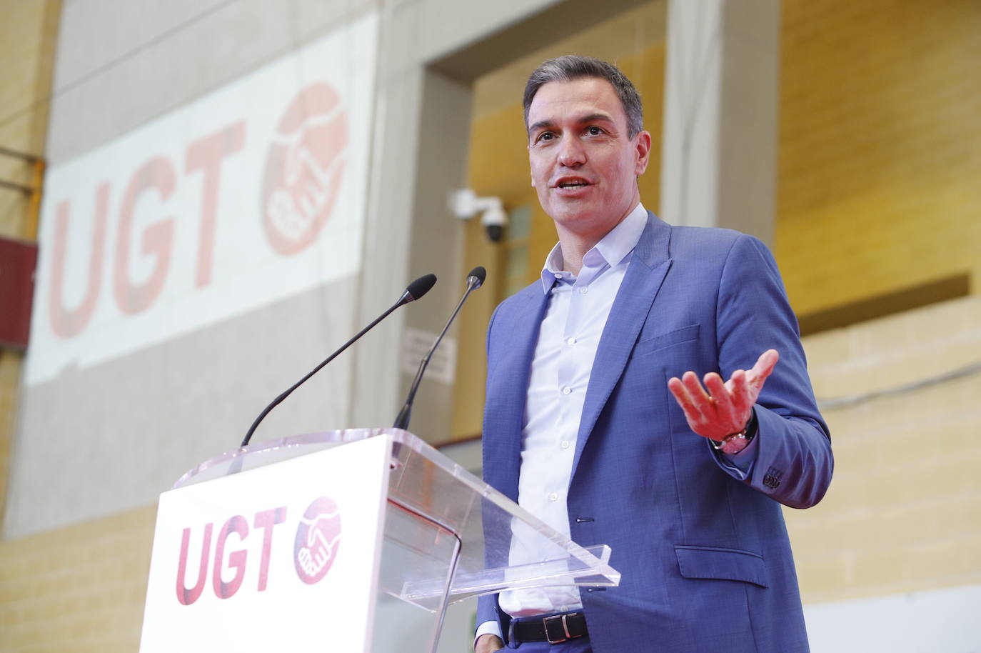 La presencia de Pedro Sánchez en la Asamblea de UGT en Córdoba, en imágenes