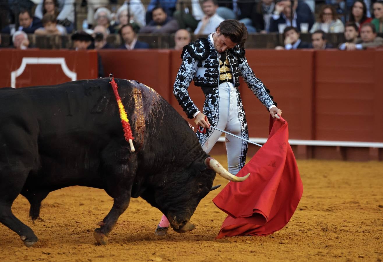 Ángel Jiménez, esta tarde en la Maestranza. JUAN FLORES