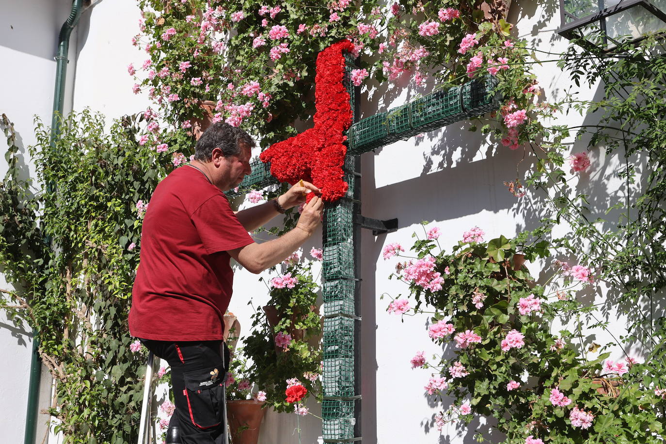 Los preparativos de las Cruces de Mayo en Córdoba, en imágenes