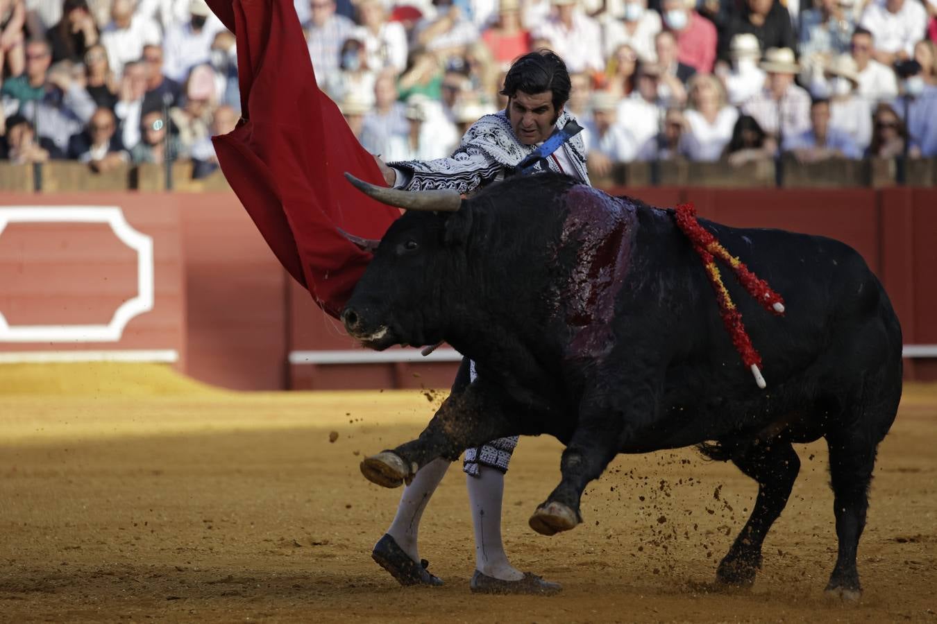 Corrida de Morante, Urdiales y Manzanares en la plaza de toros de Sevilla en 2022. JUAN FLORES