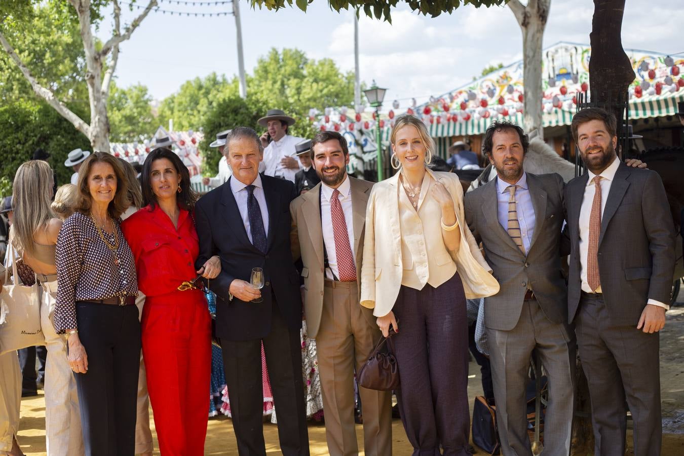 Enriqueta Fernández Govantes, María Jesús Domecq, Santiago Benjumea, Jaime Fernández de Henestrosa, Isabel Velasco, Pedro Beca y Rafael Beca. ROCÍO RUZ