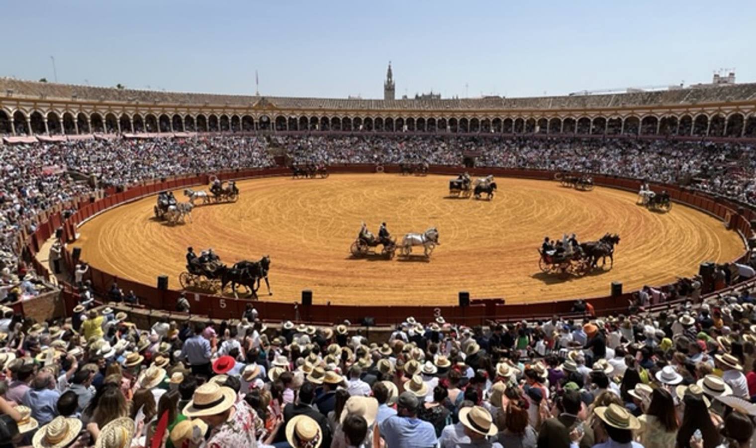 El domingo de enganches llena la Maestranza