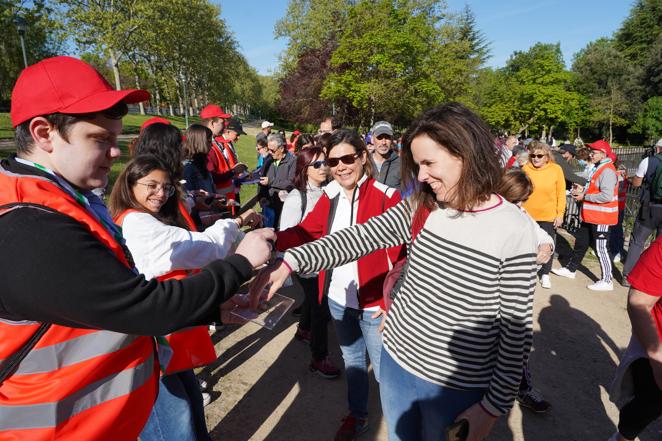 Participantes de la marcha Asprona este sábado en Valladolid