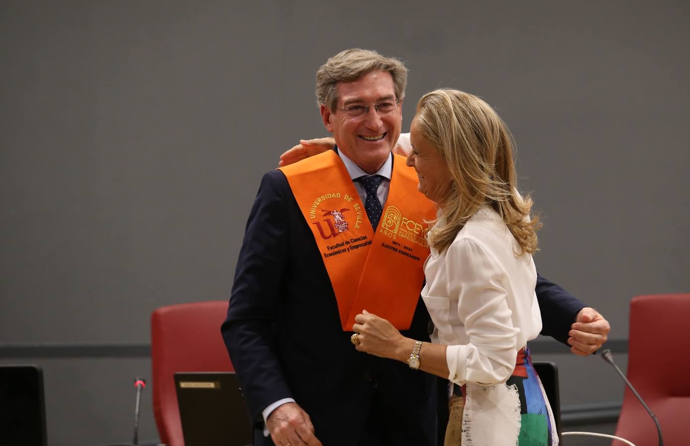 Acto de homenaje a los egresados ilustres de la facultad de Económicas y Empresariales de Sevilla. ROCÍO RUZ