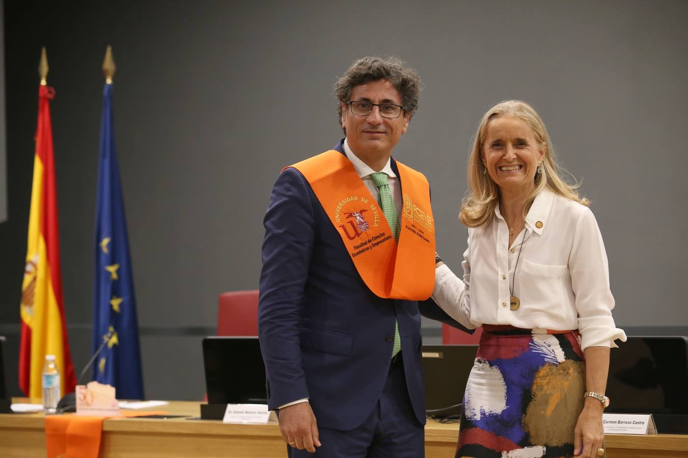 Acto de homenaje a los egresados ilustres de la facultad de Económicas y Empresariales de Sevilla. ROCÍO RUZ