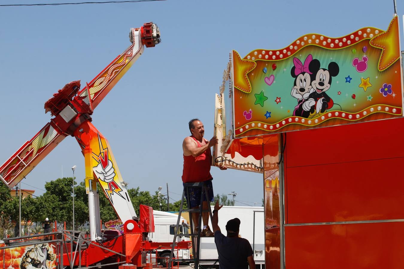 Los preparativos de la Feria de Córdoba, en imágenes