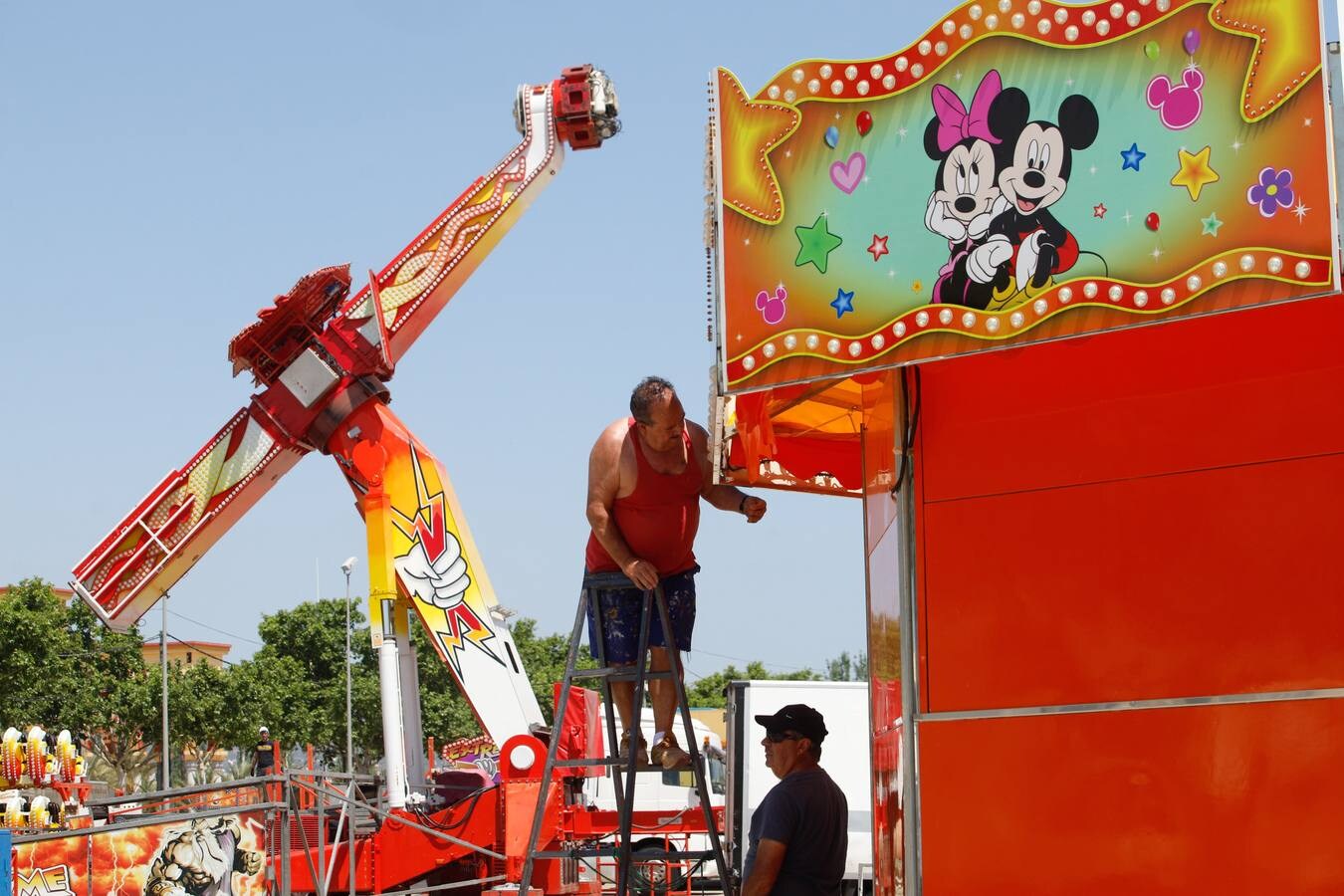 Los preparativos de la Feria de Córdoba, en imágenes