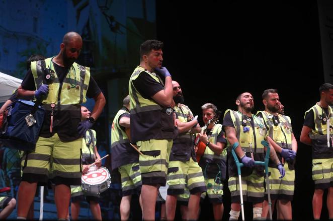 Chirigota &#039;Los que dan los puntos de verdad&#039; en el COAC 2022. Carnaval de Cádiz