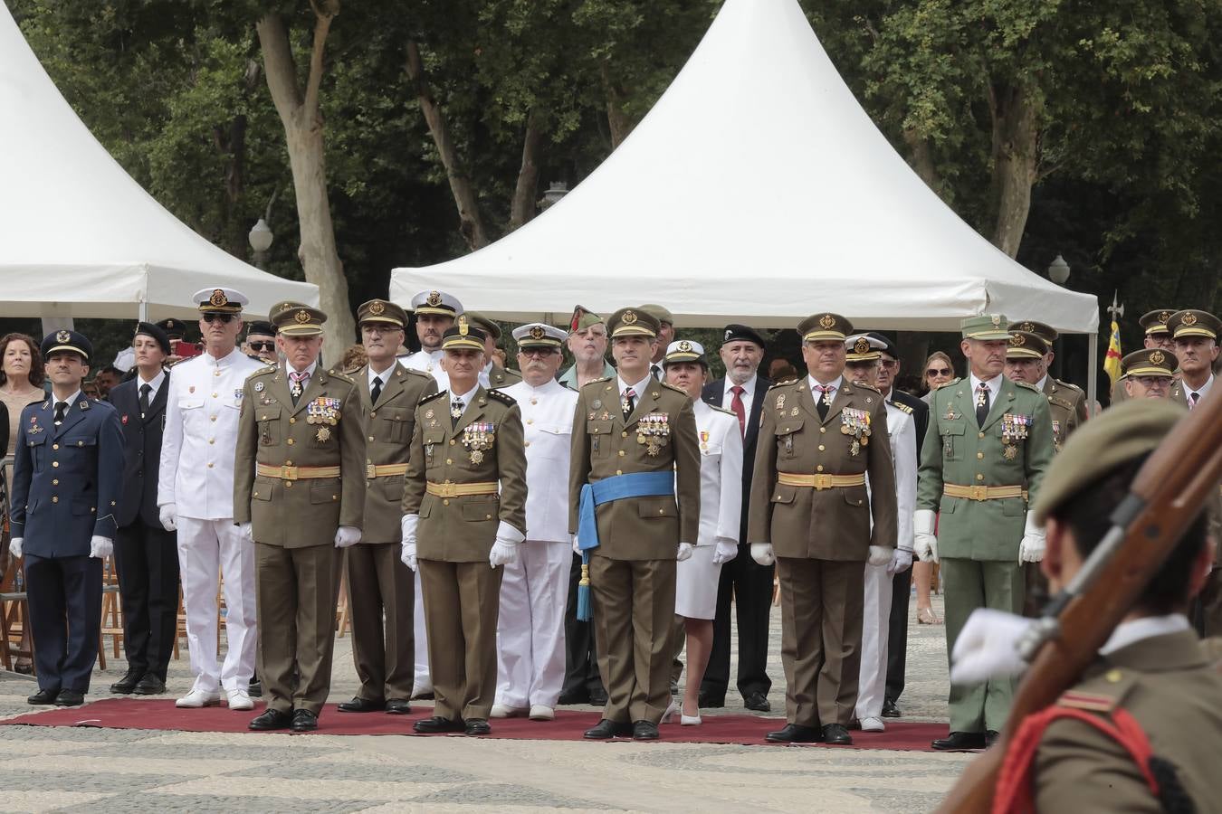 En imágenes, jura de bandera en la Plaza España