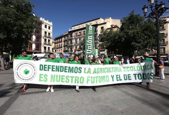 Manifestación de los agricultores en Toledo contra el desvío de fondos a Geacam