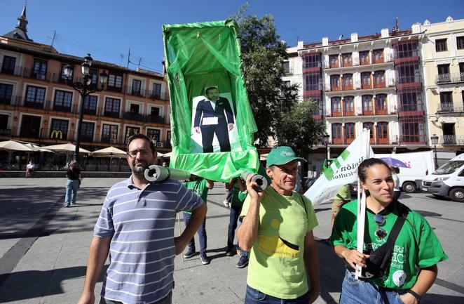 Manifestación de los agricultores en Toledo contra el desvío de fondos a Geacam