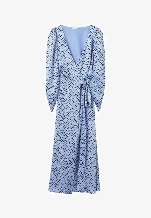 Vestido de Zalando. Diseño con escote cruzado y manga larda. Precio: 29,99€