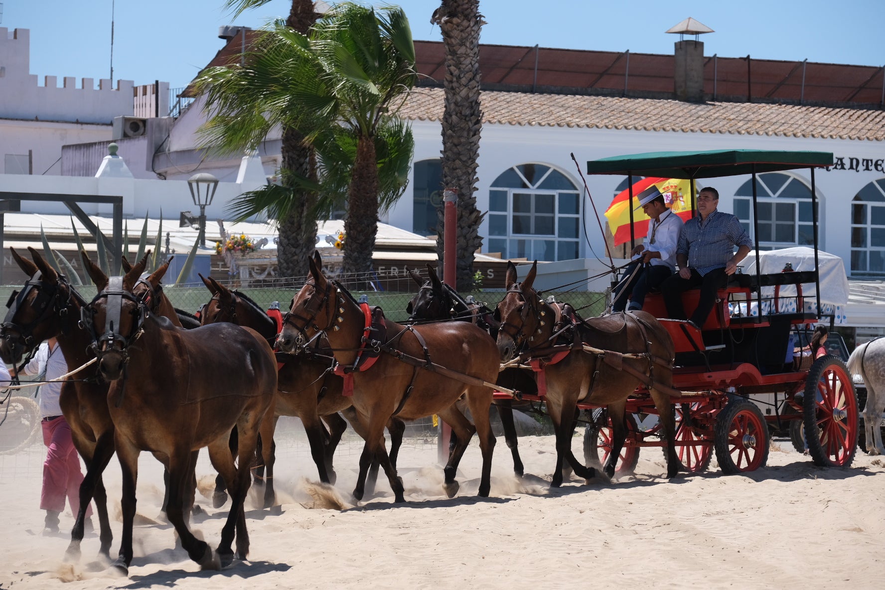 En imágenes: Así han cruzado las hermandades de Cádiz por Bajo de Guía en dirección a la aldea del Rocío