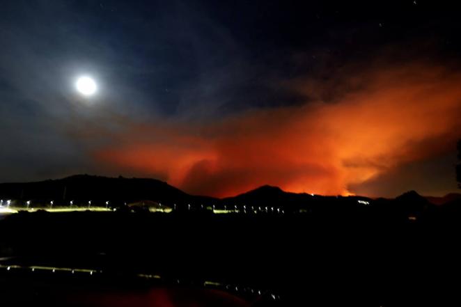 Incendio forestal en Pujerra (Málaga)