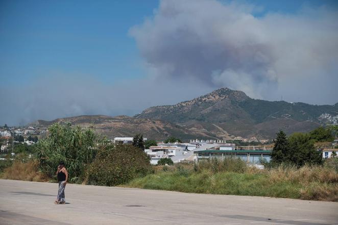 Incendio forestal en Pujerra (Málaga)