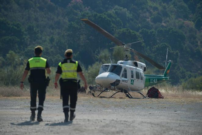 Incendio forestal en Pujerra (Málaga)