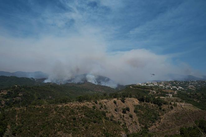 Incendio forestal en Pujerra (Málaga)