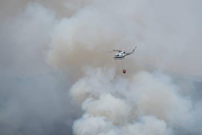 Incendio forestal en Pujerra (Málaga)