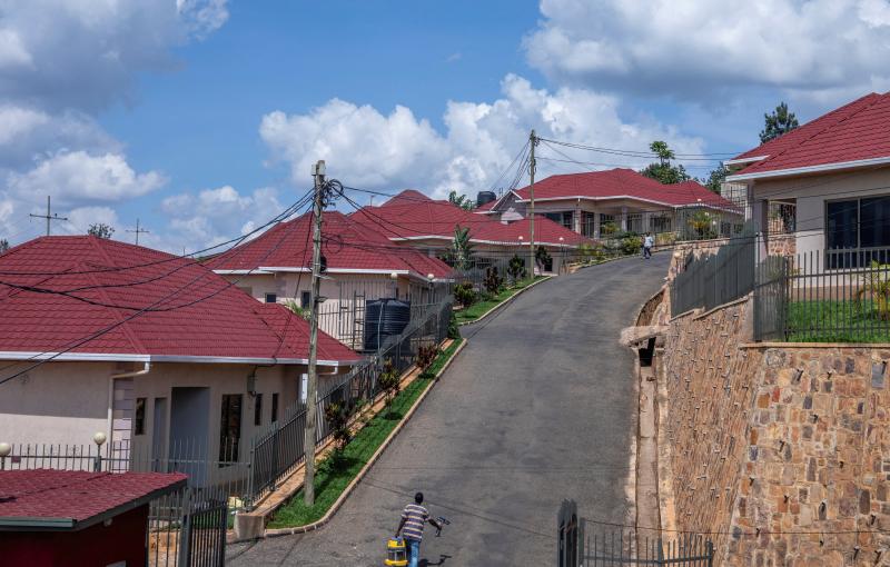 Hotel Hall Mark. Vista exterior del Hotel Hall Mark en Kigali (Ruanda)