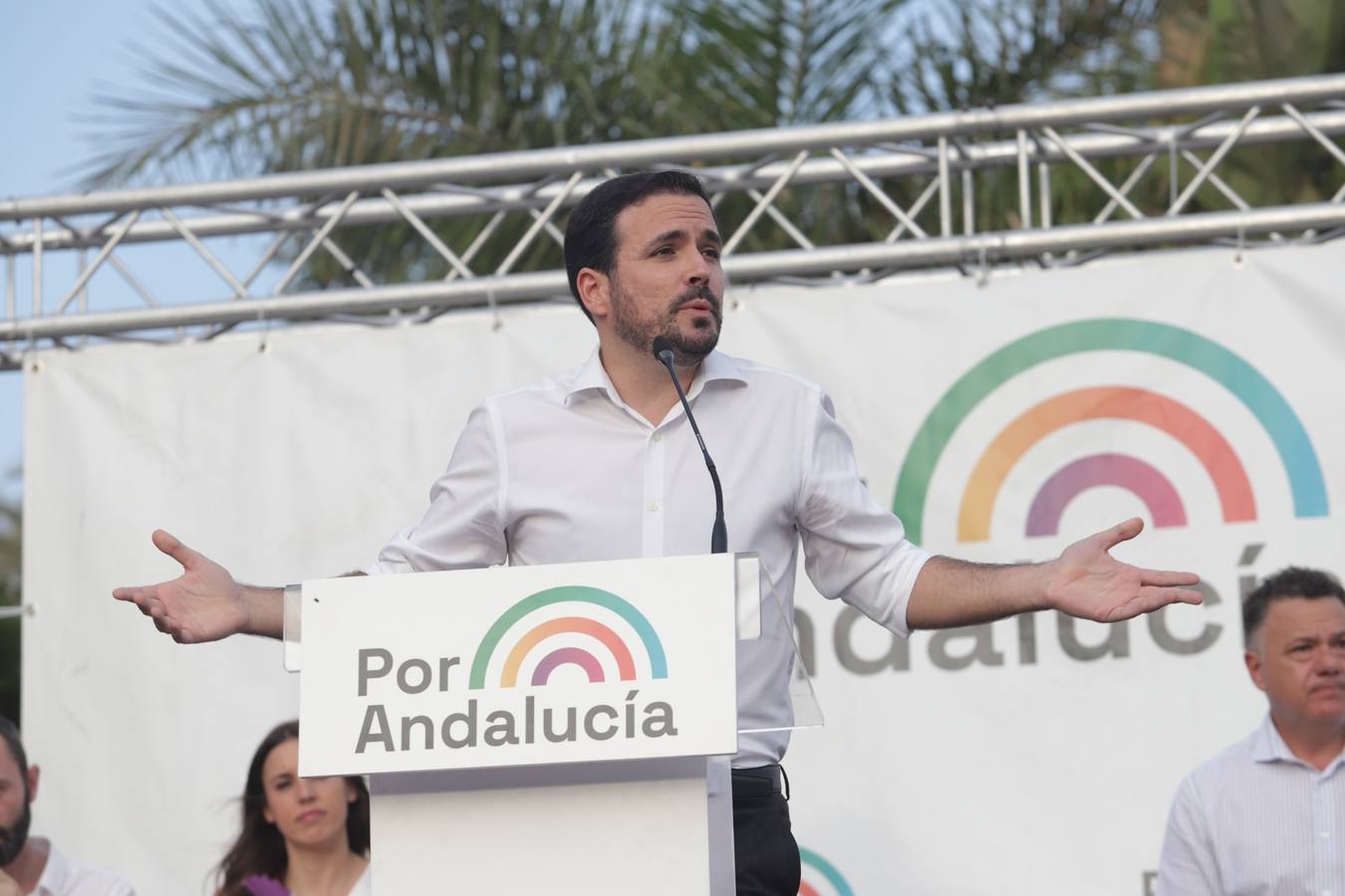 Cierre de campaña de Inma Nieto, candidata de Por Andalucía, junto a Irene Montero y Alberto Garzón. EP