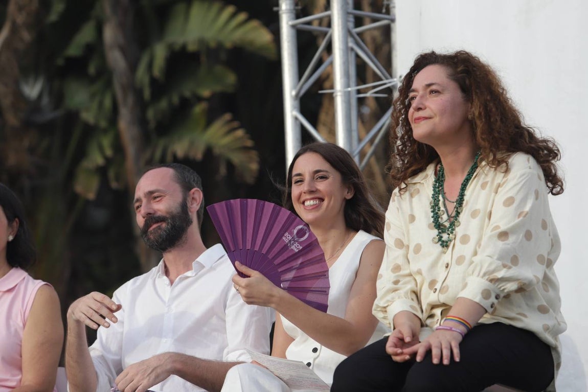 Cierre de campaña de Inma Nieto, candidata de Por Andalucía, junto a Irene Montero y Alberto Garzón. EP