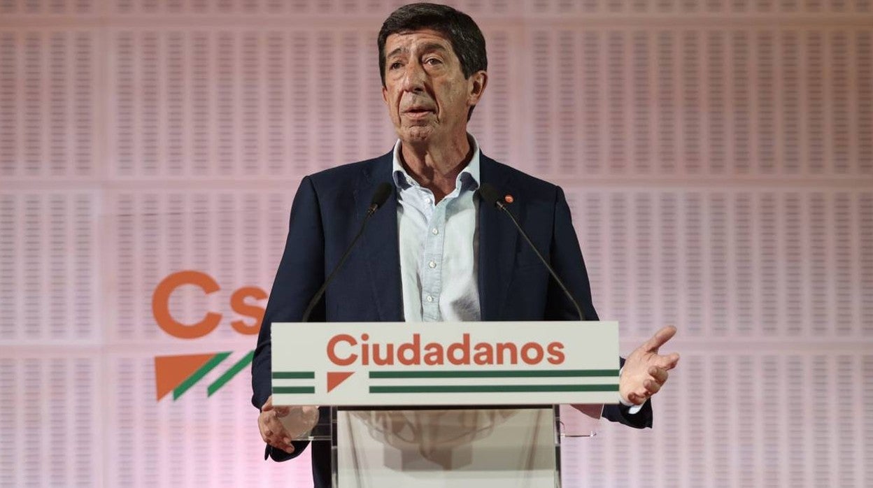 Juan Marín asume la desaparición de Ciudadanos en el Parlamento andaluz, en imágenes