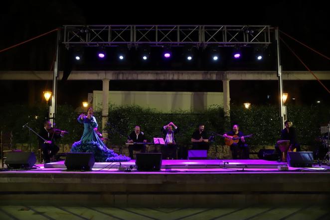 La Noche Blanca del Flamenco desde el Alcázar al Zoco y San Agustín, en imágenes