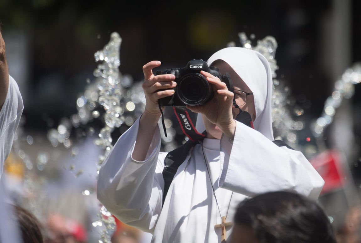 La comunidad religiosa también ha acudido a la manifestación. 