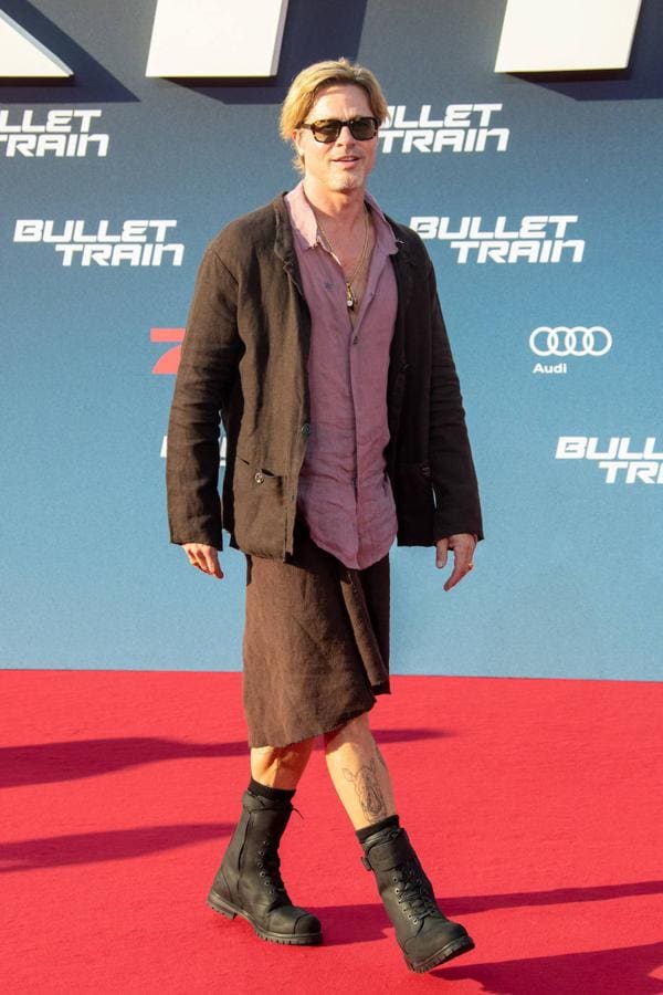 La falda y otros estilismos de Brad Pitt que te van a sorprender