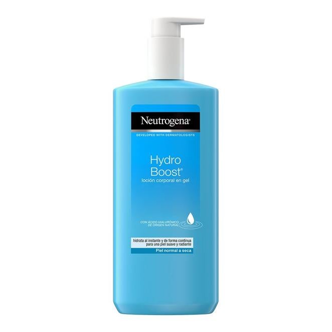 Neutrogena Hydro Boost Loción Corporal en Gel (9,90 €, 400 ml). Una fórmula refrescante y ultraligera enriquecida con ácido hialurónico, para hidratar la piel en profundidad y alargar así el bronceado del verano. Su textura no grasa se absorbe al instante. Aplícala después de la ducha, sobre la piel húmeda, para ayudar a retener el agua en su interior.