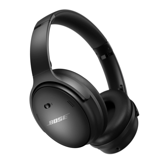 Auriculares Bose QuietComfort 45. Los auriculares Bose QuietComfort 45 brindan la mejor combinación de cancelación de ruido, rendimiento de audio y comodidad. Este dispositivo incluye la arquitectura acústica TriPort para reproducir todo con alta fidelidad y al mismo tiempo, el ecualizador ajustable permite adaptar la música al gusto de cada uno ajustando graves, medios y agudos. Con cuatro micrófonos externos, estos auriculares aíslan la voz y se centran en ella, mientras que un algoritmo de anulación de ruido filtra los sonidos ambientales para brindar conversaciones nítidas. Además, la tecnología Bluetooth 5.1 garantiza una conexión sólida y uniforme a una distancia de hasta 9 metros y se pueden conectar dos dispositivos a la vez y alternar entre ellos sin ningún problema. Su batería ofrece hasta 24 horas de uso con una sola carga. Se recargan completamente en 2,5 horas y una carga de 15 minutos da hasta 3 horas de uso extra. Se pueden comprar en El Corte Inglés por 296,65 euros (antes 349 euros).