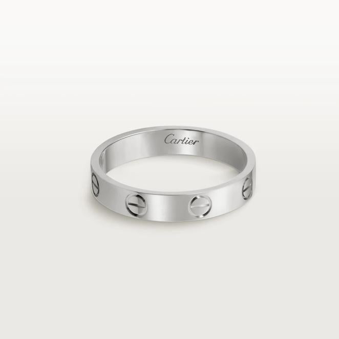 Alianza Love de Cartier (1.360 €). Disponible en oro blanco, rosa y platino.