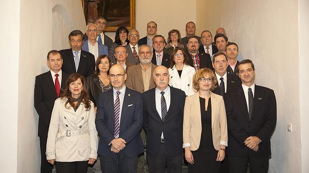 Profesores de la UNED, durante la inauguración del curso