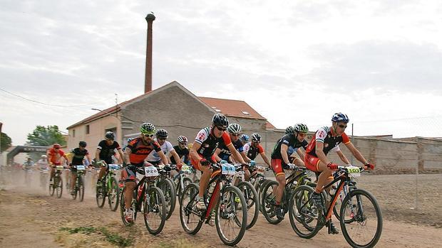 Un grupo de bikers, durante una carrera