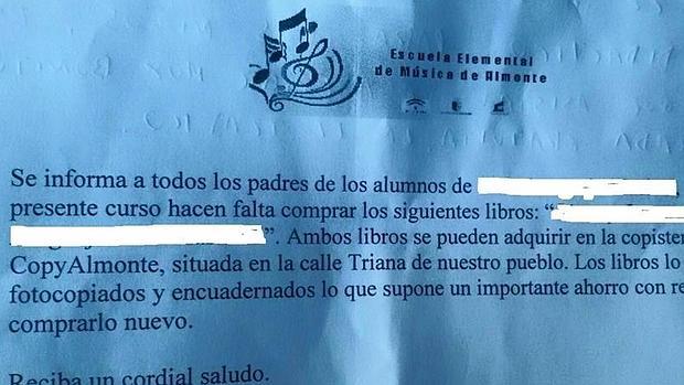 Imagen del escrito