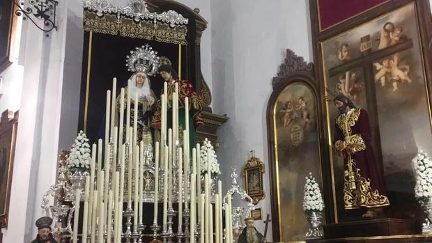 Altar del triduo a la Virgen de los Ángeles, del Císter