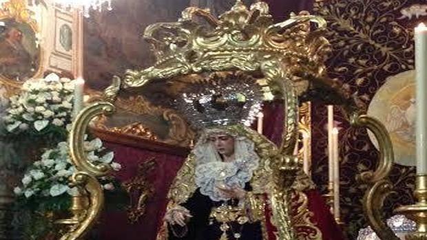 El templete del Socorro, de cultos en Sevilla