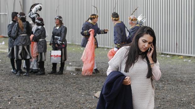 La concejal Carmen González, en el exterior de El Arcángel el día 5