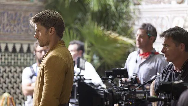 El actor que interpreta a Jamie Lannister, durante el rodaje de la serie en Sevilla