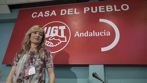 Carmen Castilla, en un comité regional del sindicato en junio