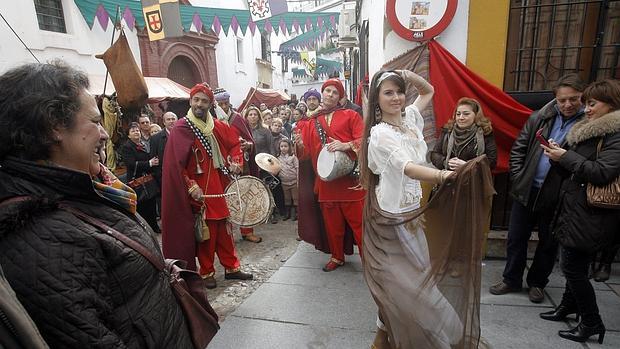 Mercado medieval cuando se celebraba en La Corredera