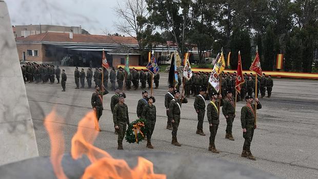 Un momento del homenaje al cabo Soria Toledo