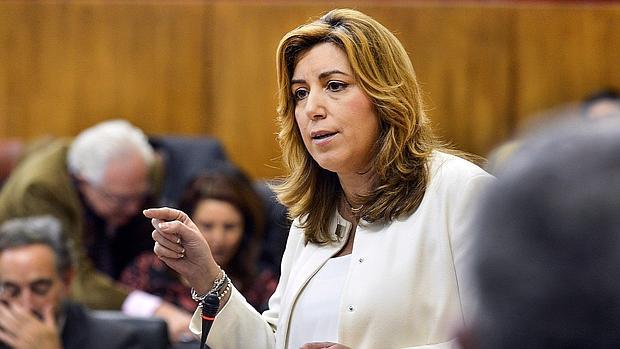 Susana Díaz, este jueves en el Parlamento de Andalucía