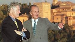 Bill Clinton y el Rey Don Juan Carlos, durante su visita a Granada en 1997