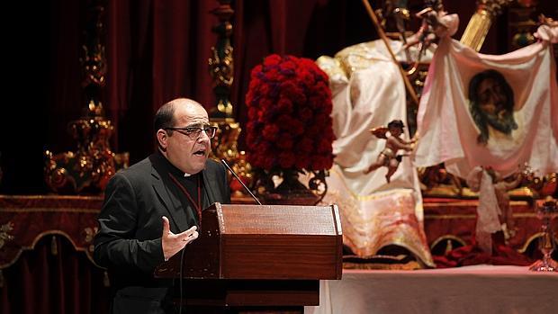 José Juan Jiménez Güeto, durante el pregón de la Semana Santa