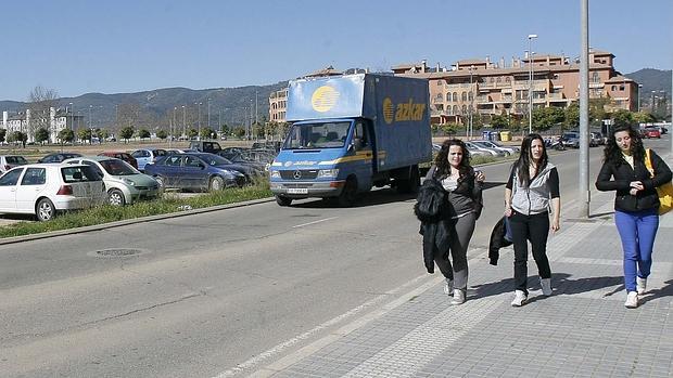 Calle Joaquín Sama Naharro, donde se ha producido la colisión