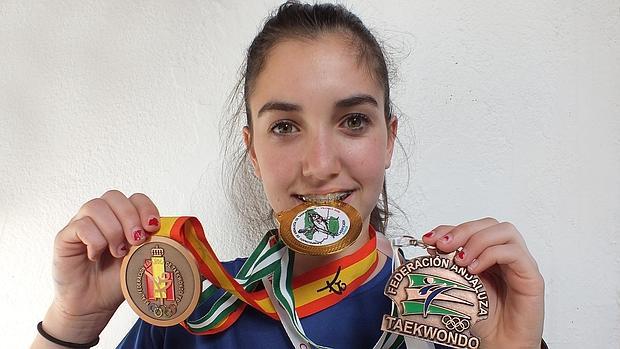 Eva Muñoz, campeón de Andalucía de taekwondo